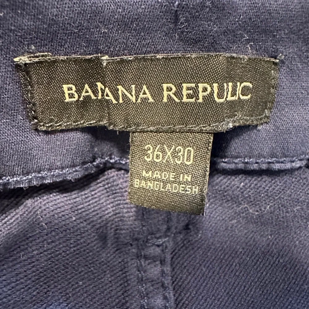 Banana‎ Republic Pants Mens 36x30 Navy Blue Stretch 5-Pocket Chino Trousers